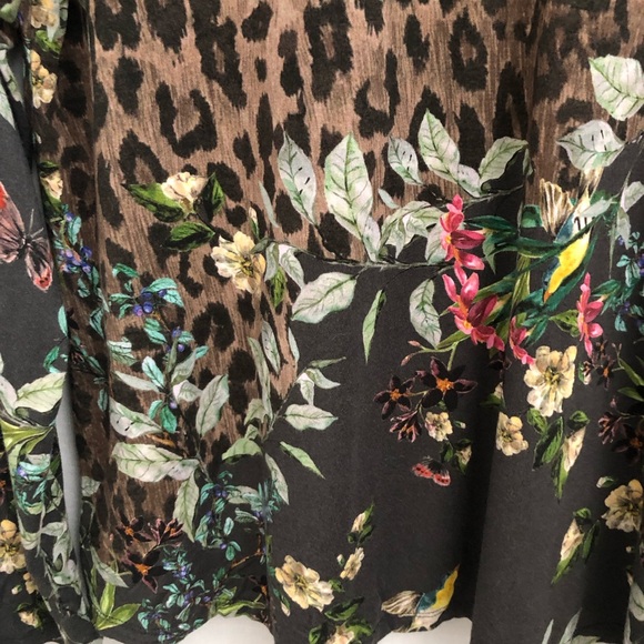 Johnny Was Ash Bird Leopard Swing Top Size Medium - Picture 8 of 10